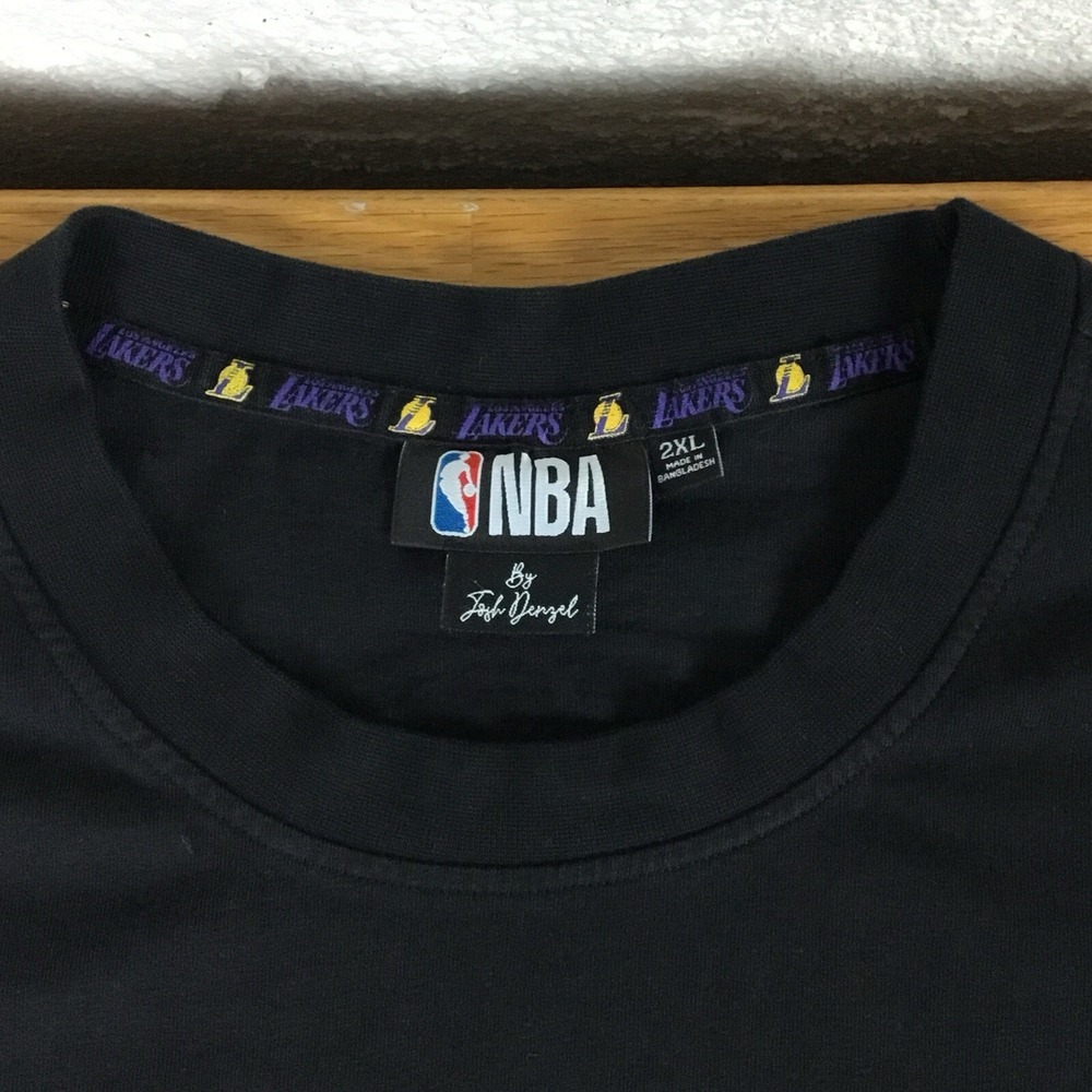 NBA Los Angeles Lakers Josh Denzel Primark Black Graphic T-Shirt Mens 2XL - Picture 4 of 9